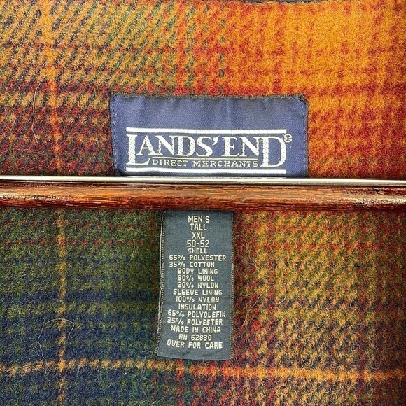 VINTAGE Lands End Men’s Wool Lined Parka - Picture 6 of 9